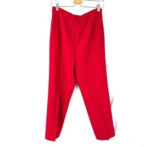 Vintage Pendleton high rise waist 100% virgin wool bright red pants 10 petite